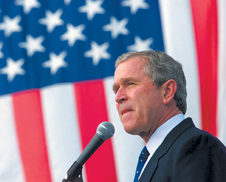 President-elect Bush vows that "together, we can put the triumphs of the recent past behind us."